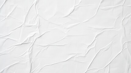 Poster - Textured white surface with subtle abstract lines and patterns resembling crumpled paper or fabric.