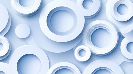 Poster - Abstract Blue Circle Pattern Background Design.