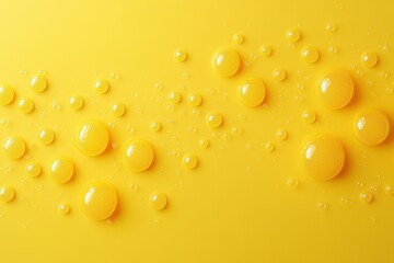 Aufkleber - Bright yellow surface covered with droplets of water creating a fresh and vibrant texture during daylight hours