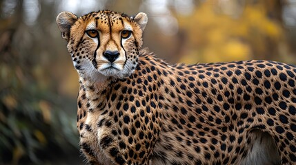 Poster - Close-up of distinctive cheetah spots on fur showcasing intricate detail and texture for artistic nature textile design