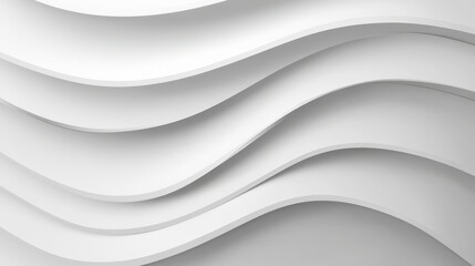 Poster - Elegant White Wave Abstract Background.