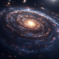 Wall Mural - spiral galaxy core, cosmic dust, stars, space background, science fiction art