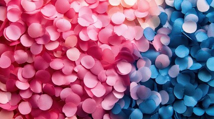 Leinwandbilder - Colorful paper circles arranged in a vibrant pattern suitable for crafts and decorations in a creative workspace