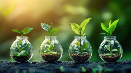 Poster - A conceptual visualization of sustainable investments yielding strong financial returns.