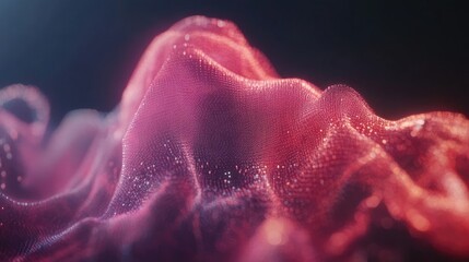Poster - A futuristic holographic representation of sound waves transmitting through a digital interface.