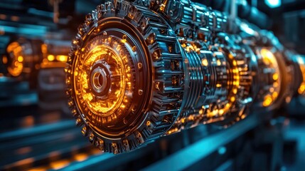 Poster - A high-performance vehicle transmission system optimizing mechanical energy conversion.