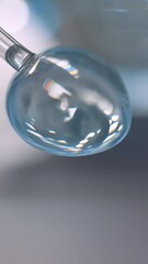 Wall Mural - vertical video realistic water bubble abstract background
