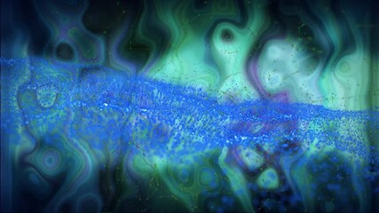 Poster - animation of swirling blue and green patterns creating dynamic, fluid motion effect