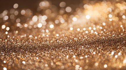 Poster - Sparkling golden glitter background with soft bokeh effect, creating a festive and luxurious atmosphere