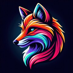  Colorful Fox Head Illustration. (1)