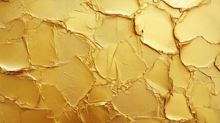 Poster - Textured golden surface showcasing intricate patterns and natural light reflections, ideal for backgrounds and design