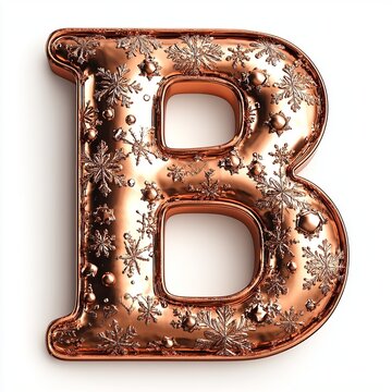 3D Christmas-themed letter 