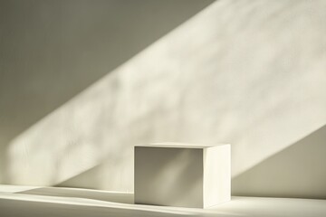 Fototapete - A square object under a striking display of natural light