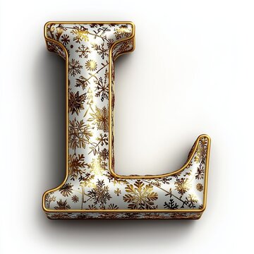 3D Christmas-themed letter 
