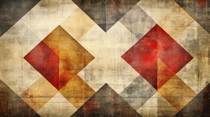 Poster - A stylish composition of geometric color patterns featuring trendy, muted earthy tones.