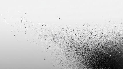 Poster - Abstract representation of particles dispersing into the air, creating a gradient from black to white, symbolizing transformation