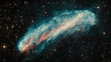 Wall Mural - a beautiful cloud like nebula is floating in the space