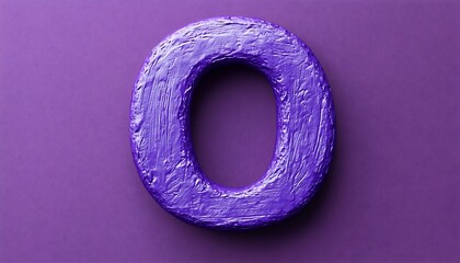 Poster - A Textured Purple Letter O Displayed Against Matching Background