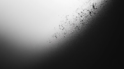 Poster - Abstract gradient texture with a blend of black and white, showcasing a subtle dispersion effect in the background
