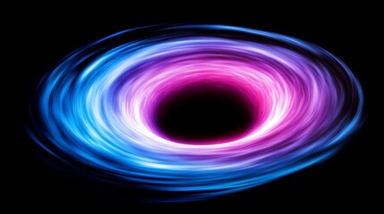 Poster - Colorful circular swirling shapes creating an artistic rendering of space