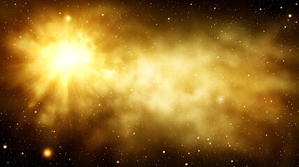 Poster - A celestial view of bright light and numerous star particles
