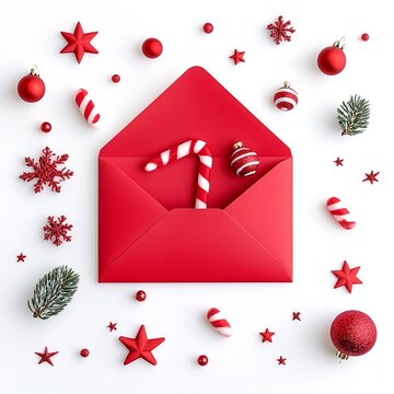 holiday-themed marketing email with festive graphics, isolated on white background