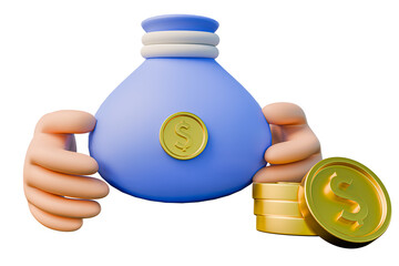 Leinwandbilder - 3d render, realistic 3d, 3d render treasure, transparent background.