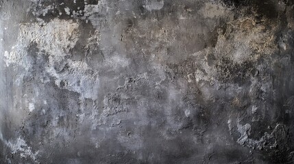 Poster - Abstract textured wall with gray and black tones, showcasing natural wear and artistic imperfections