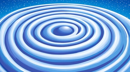 Poster - An abstract illustration depicting swirling rings against a starry background
