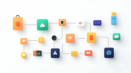 Poster - Colorful Visual Timeline for Pitch Deck Presentation Elements