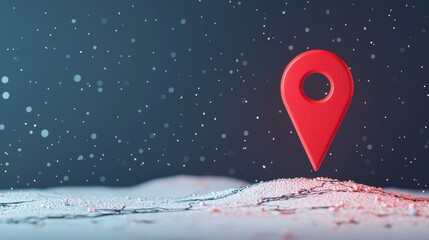Poster - Location Map Pin Marker Animated map pin marker pulsing or dropping onto a map