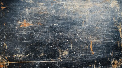 Poster - Close-up of a scratched and weathered wooden surface with dark tones and subtle scratches, ideal for backgrounds