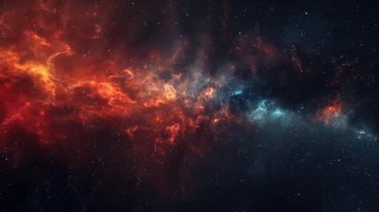 Wall Mural - vibrant cosmic nebula in deep space