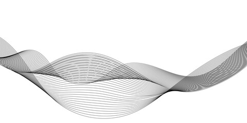 Wall Mural - abstract wave element for design, geometric border pattern. isolated on white background, abstract w