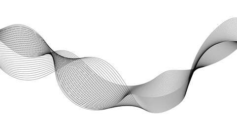 Wall Mural - abstract wave element for design, geometric border pattern. isolated on white background, abstract w