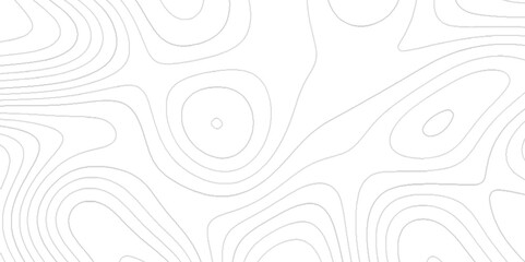 Poster - the black on white contours topography stylized height of the lines map, abstract blank detailed top