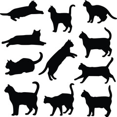 Naklejka na meble vector-based isolated silhouette of a cat