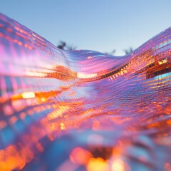Aufkleber - Fluid Digital Horizons Immersive AI-Generated Gradient Mesh Visualizing Technological Transformation, Next-Gen Design Innovation