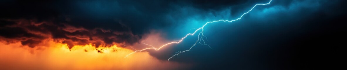 Fototapete - Electrifying Climate Crisis Visualization Dramatic Cumulonimbus Lightning Storm for Advanced Meteorological Forecasting and Environmental Communication