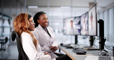Poster - Medical Webinar: Doctor Conducts Online Video Conference