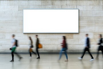 Leinwandbilder - Urban Flux Dynamic Corporate Minimalism - Blurred Motion Mockup for Modern Marketing, Digital Branding, and Gen Z Communication Strategies
