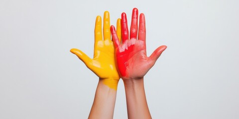 Aufkleber - Vibrant Inclusive Communication National ASL Day Spring Campaign - Empowering Diversity through Colorful Hand Unity for Accessible Workplace Connections