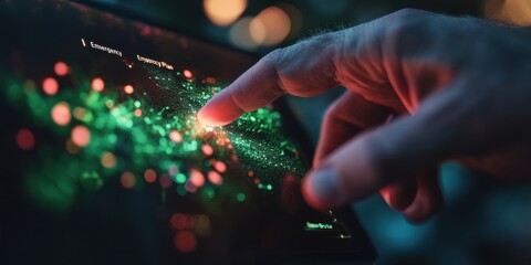 Leinwandbilder - Immersive AI Risk Management Holographic Emergency Strategy Visualization for Corporate Resilience - Futuristic Digital Transformation in Crisis Planning