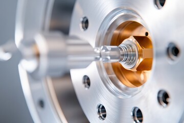 Aufkleber - Precision Engineering Meets Metallic Minimalism High-Performance CNC Machined Component Showcasing Aerospace-Grade Advanced Manufacturing Innovations