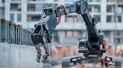 Poster - Industrial Robot Assisting in Construction Work on Building Site