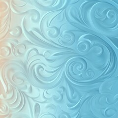 Poster - Swirling abstract design with soft blue tones creating a tranquil and captivating visual experience