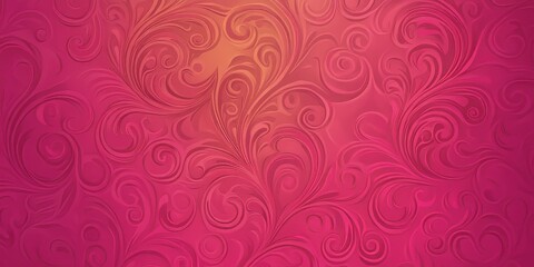 Poster - colorful abstract background with swirling patterns in pink and orange tones