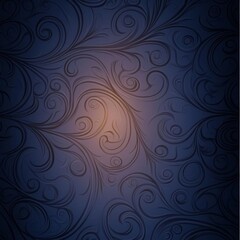 Poster - Abstract swirling patterns enhance a dark background with subtle light variations and intricate designs