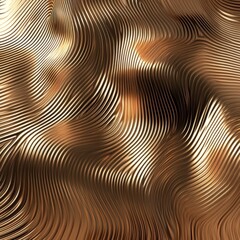 Poster - Elegant swirling patterns create a mesmerizing golden abstract background for design projects or artistic inspiration