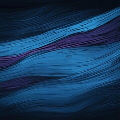 Poster - Abstract blue lines create a flowing wave pattern with shades of dark and light tones for a tranquil artistic effect